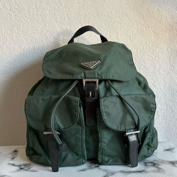 Prada Green Nylon Backpack - Picture 1 of 13